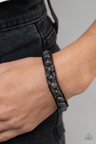 Homespun Stones - Black Paparazzi Bracelet - sofancyjewels