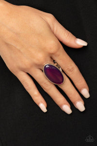 Mystic Moon - Purple Paparazzi Ring - sofancyjewels