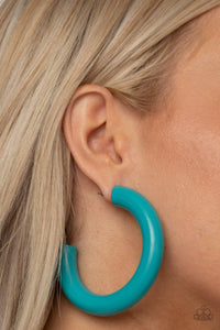 I WOOD Walk 500 Miles - Blue Paparazzi Wood Earrings - sofancyjewels