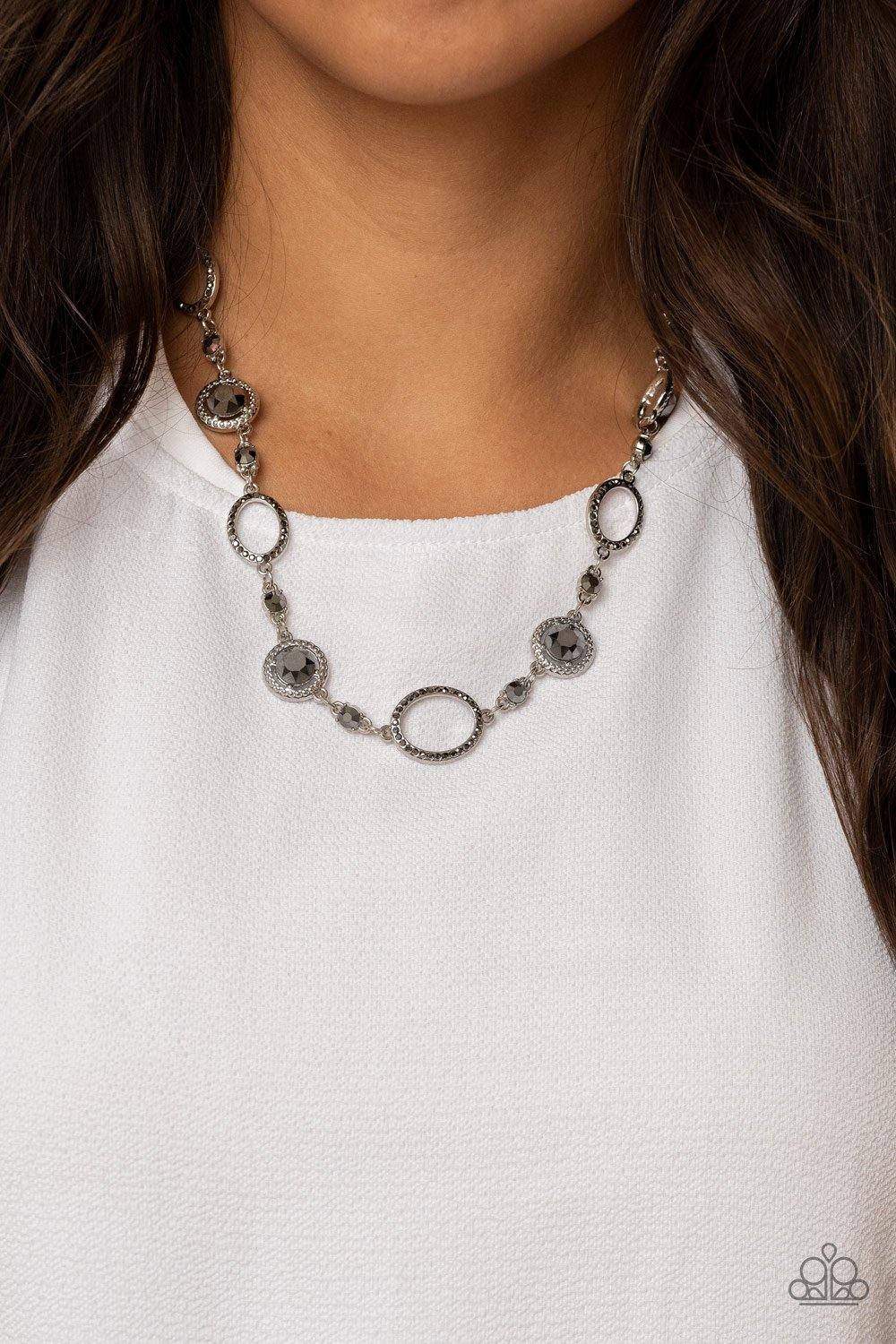 Pushing Your LUXE - Silver Paparazzi Necklace - sofancyjewels