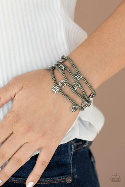 WOODnt Count It - Silver Paparazzi Bracelet - sofancyjewels