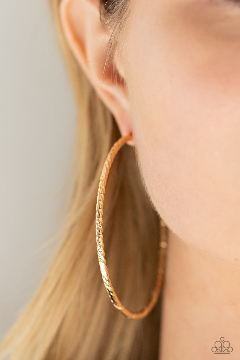 Voluptuous Volume - Gold Paparazzi Hoop Earrings