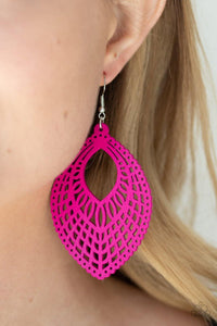One Beach At A Time - Pink Paparazzi Earrings - sofancyjewels