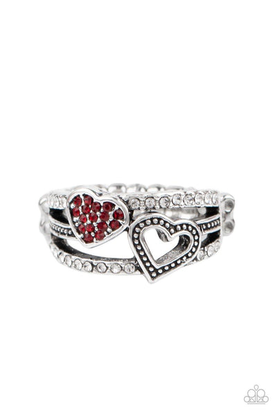 You Make My Heart BLING - Red Paparazzi Ring - sofancyjewels