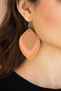 Light as a LEATHER - Multi Paparazzi Earrings - sofancyjewels