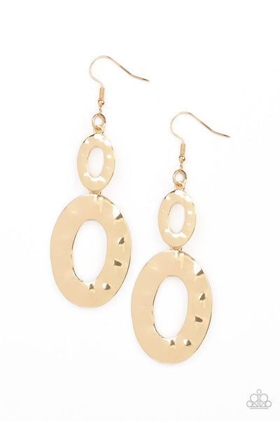 Bring On The Basics - Gold Paparazzi Earrings - sofancyjewels