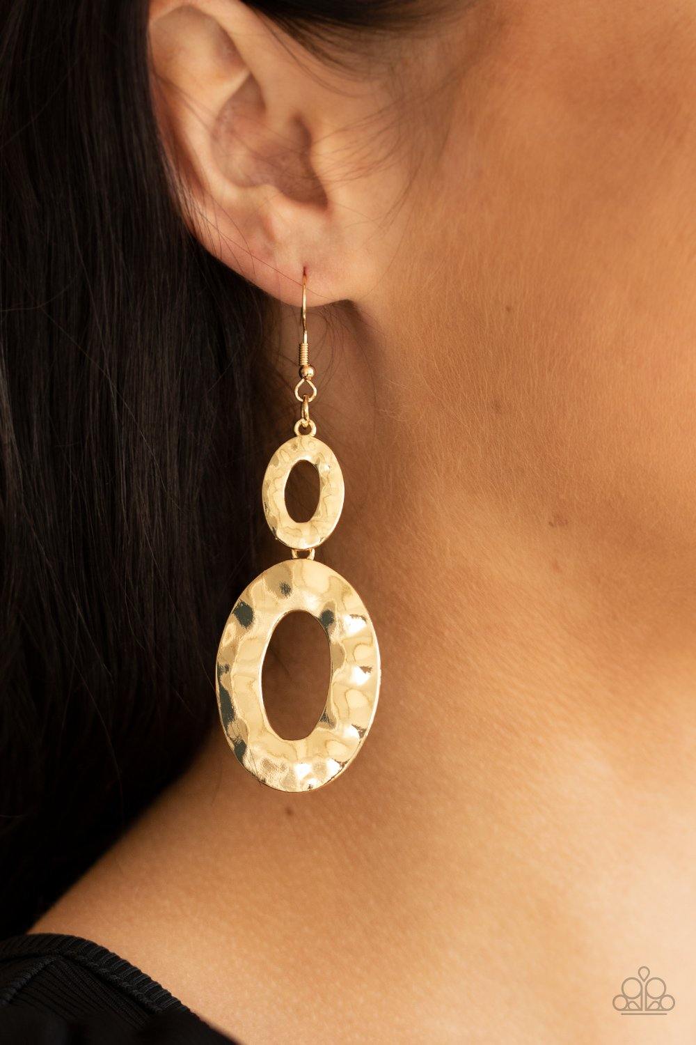 Bring On The Basics - Gold Paparazzi Earrings - sofancyjewels