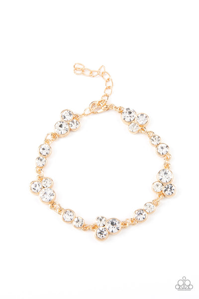 Social GLISTENING - Gold Paparazzi Gold Bracelet