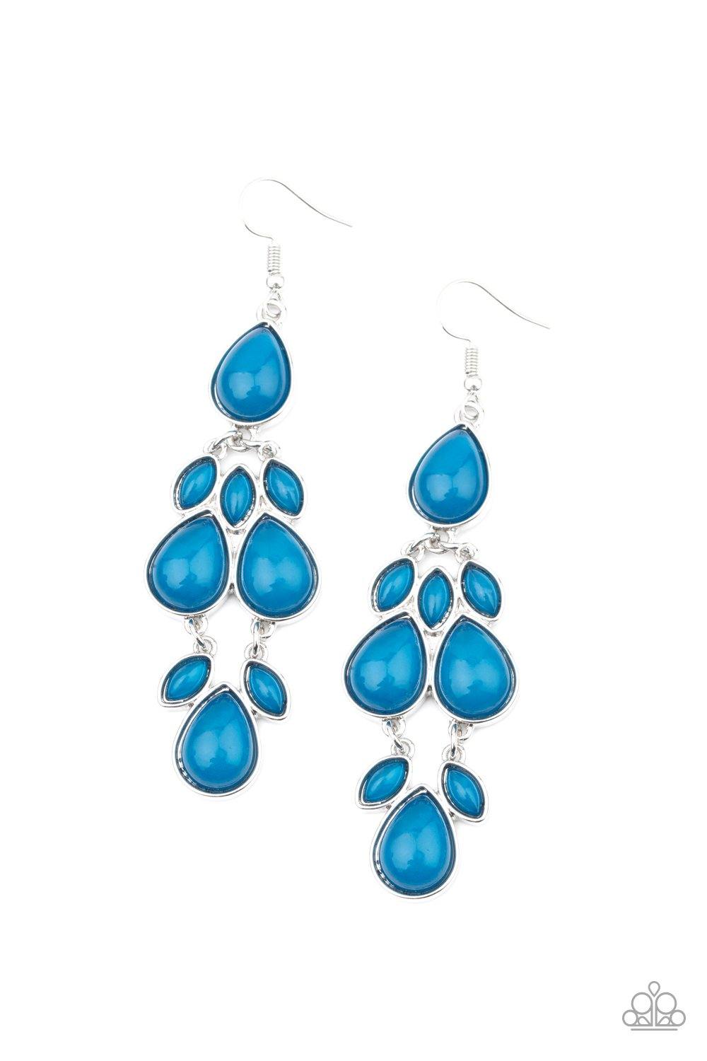 Superstar Social - Blue Paparazzi Earrings - sofancyjewels