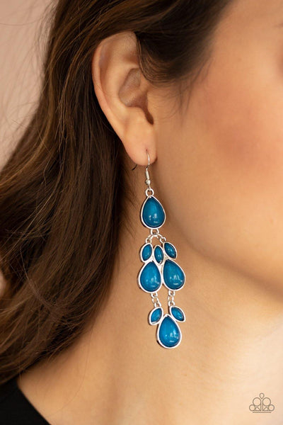 Superstar Social - Blue Paparazzi Earrings - sofancyjewels