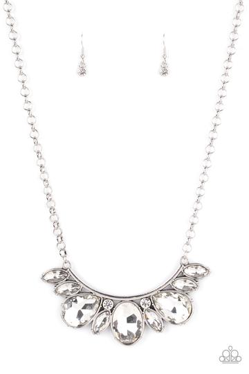 Never SLAY Never - White Paparazzi Necklace