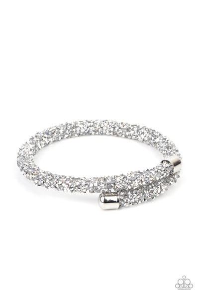 Roll Out The Glitz - Silver Paparazzi Bracelet