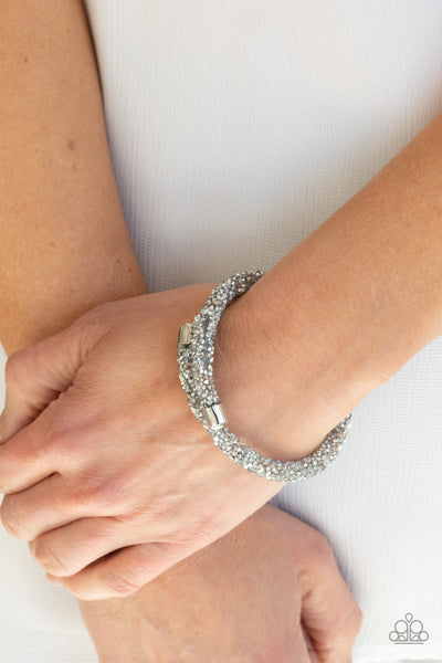 Roll Out The Glitz - Silver Paparazzi Bracelet