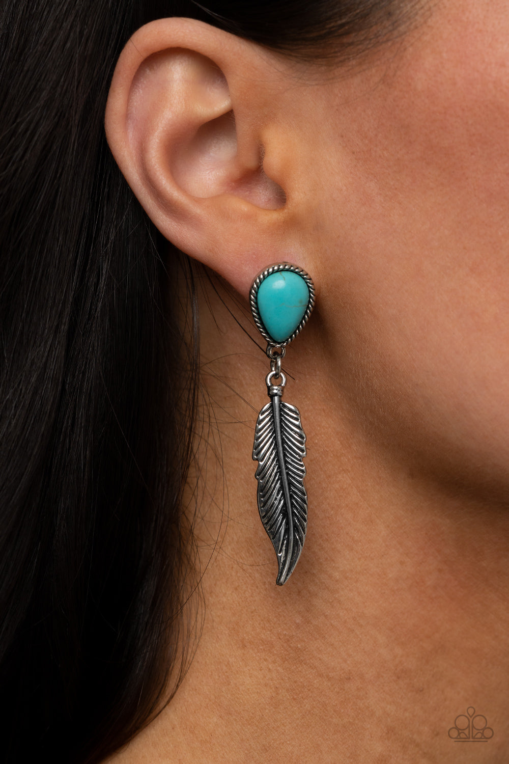 Totally Tran-QUILL - Blue Paparazzi Earrings