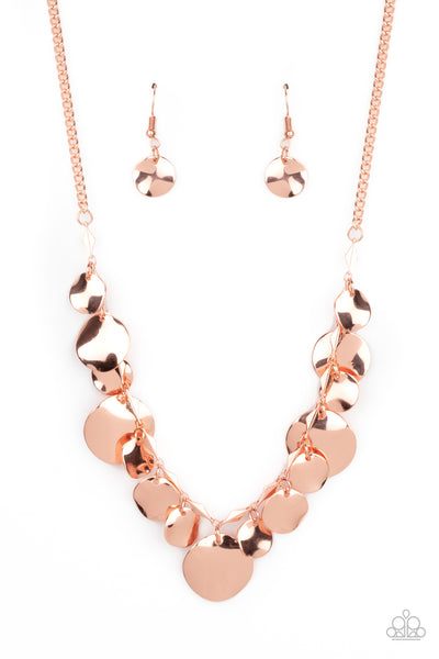 GLISTEN Closely - Copper Paparazzi Necklace