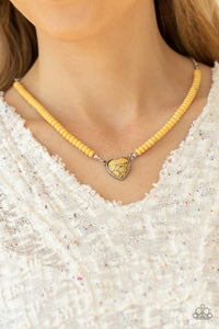 Country Sweetheart - Yellow Paparazzi Necklace