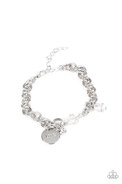 Lovable Luster - White Paparazzi Bracelet - sofancyjewels