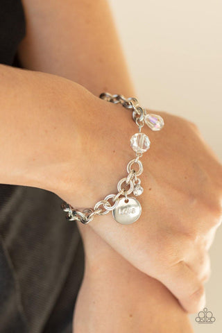 Lovable Luster - White Paparazzi Bracelet - sofancyjewels