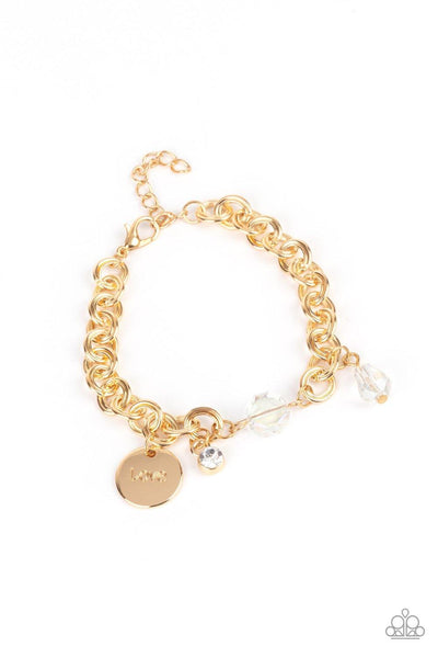 Lovable Luster - Gold Paparazzi Bracelet - sofancyjewels