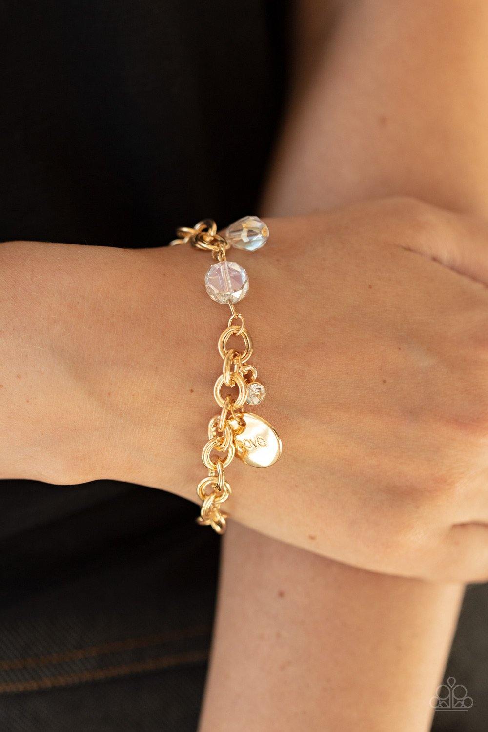 Lovable Luster - Gold Paparazzi Bracelet - sofancyjewels