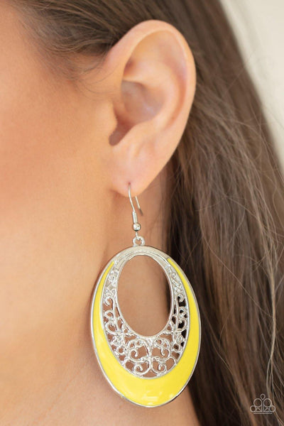 Orchard Bliss - Yellow Paparazzi Earrings - sofancyjewels