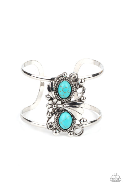 Mojave Flower Girl - Blue Paparazzi Bracelet