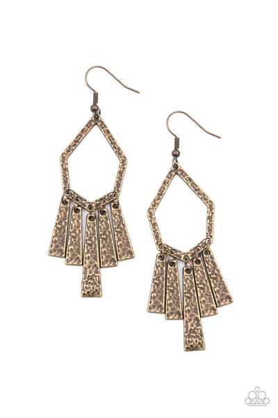 Museum Find - Brass Paparazzi Earrings - sofancyjewels