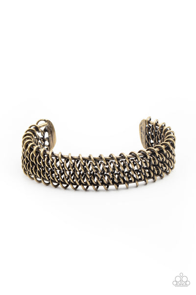 Gridlock - Brass Paparazzi Bracelet