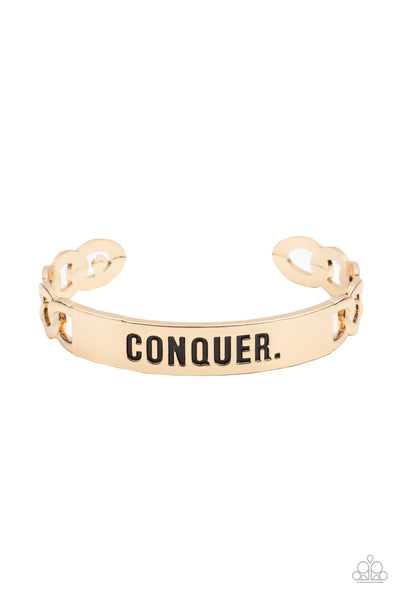 Conquer Your Fears - Gold Paparazzi Bracelet