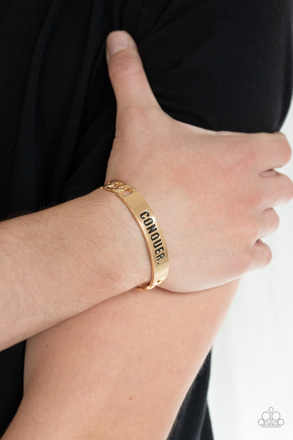 Conquer Your Fears - Gold Paparazzi Bracelet