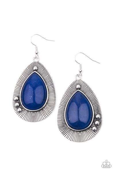 Western Fantasy - Blue Paparazzi Earrings