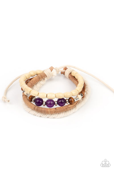 Natural-Born Navigator - Purple Paparazzi Bracelet