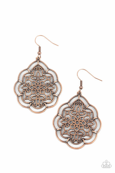Tour de Taj Mahal - Copper Paparazzi Earrings