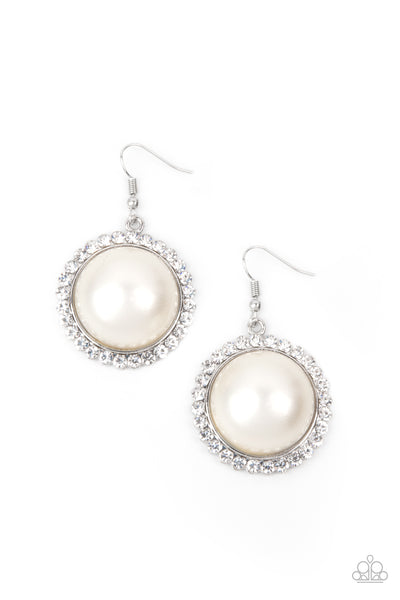 Esteemed Elegance - White Paparazzi Pearl Earrings