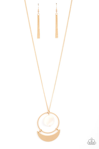 Moonlight Sailing - Gold Paparazzi Necklace