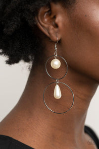 Cultured in Couture - White Paparazzi Pearl Earrings - sofancyjewels