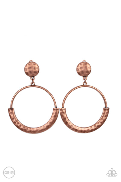 Rustic Horizons - Copper Paparazzi clip on Earrings