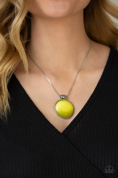 Look Into My Aura - Yellow Paparazzi Necklace