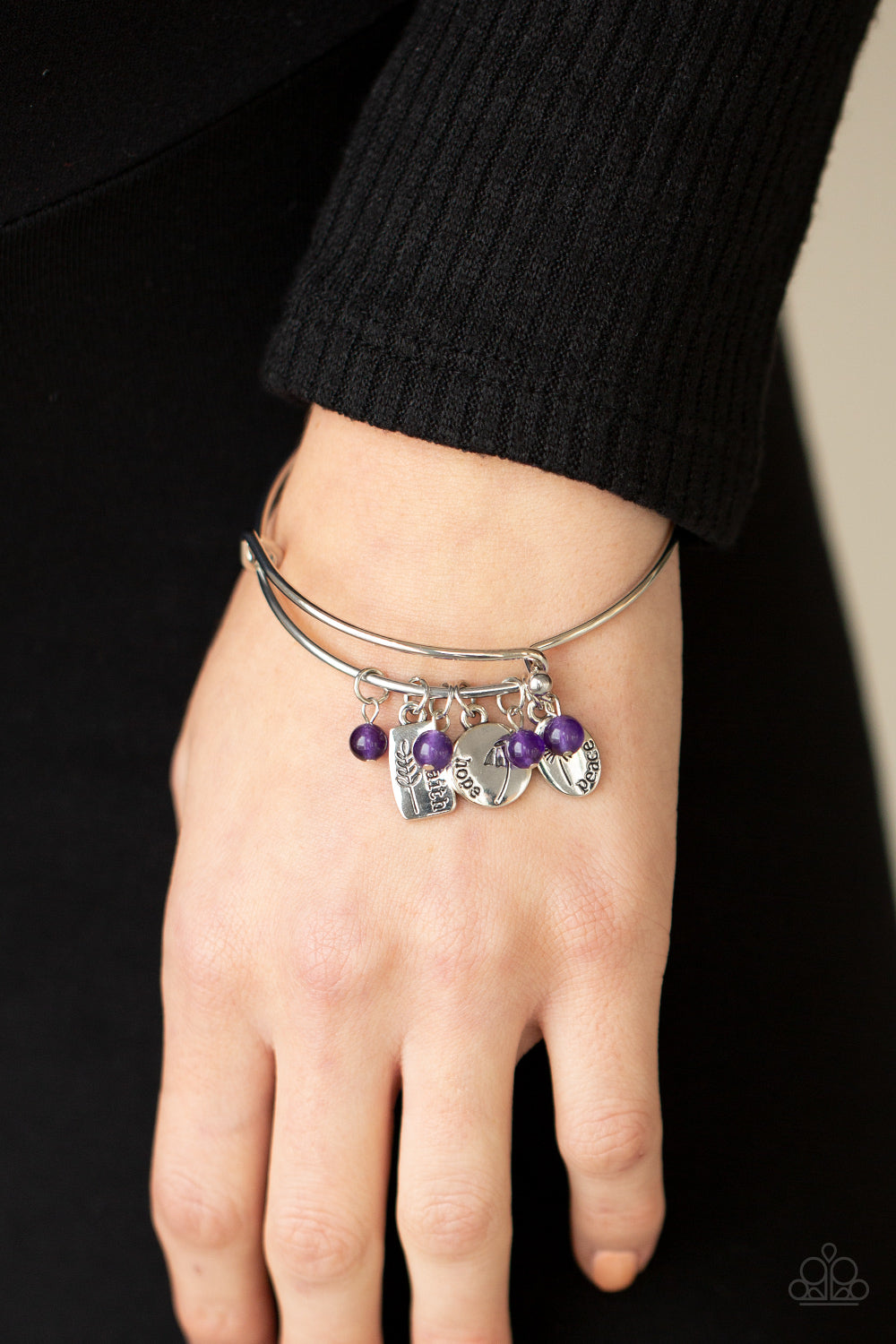 GROWING Strong - Purple Paparazzi Bracelet