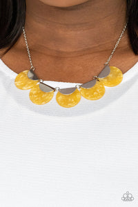 Mermaid Oasis - Yellow Paparazzi Necklace