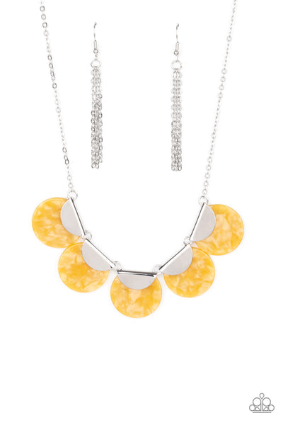 Mermaid Oasis - Yellow Paparazzi Necklace