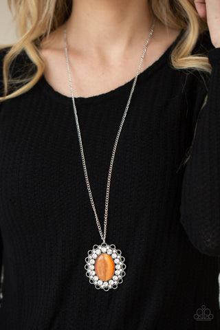 Oh My Medallion - Orange Paparazzi Necklace