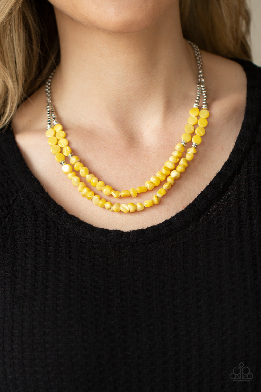 Staycation Status - Yellow Paparazzi Necklace