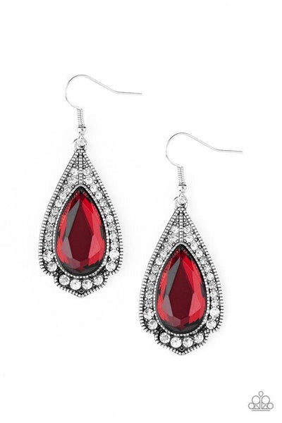 Superstar Stardom - Red Paparazzi Earrings