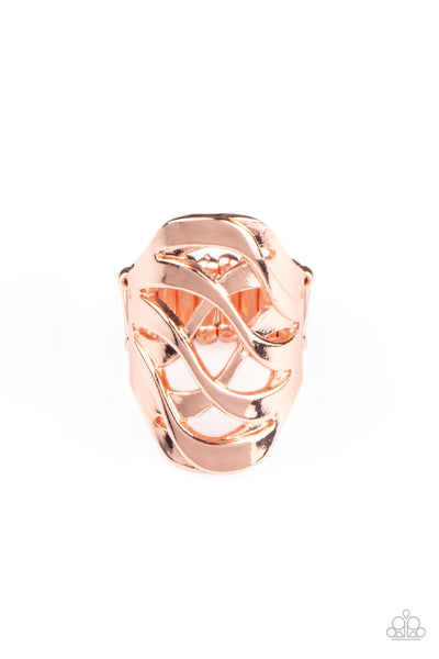 Open Fire - Copper Paparazzi Ring