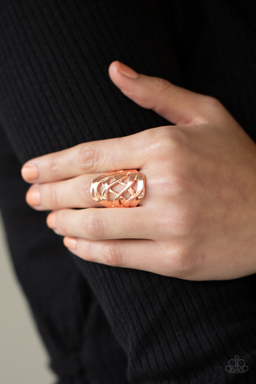 Open Fire - Copper Paparazzi Ring