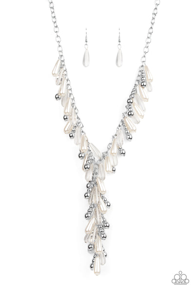 Dripping With DIVA-ttitude - White Paparazzi Pearl Necklace