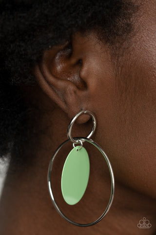 POP, Look, and Listen - Green Papaparzzi Earrings