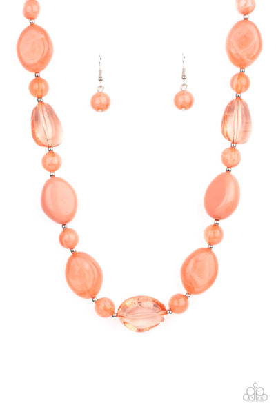 Staycation Stunner - Orange Paparazzi Necklace