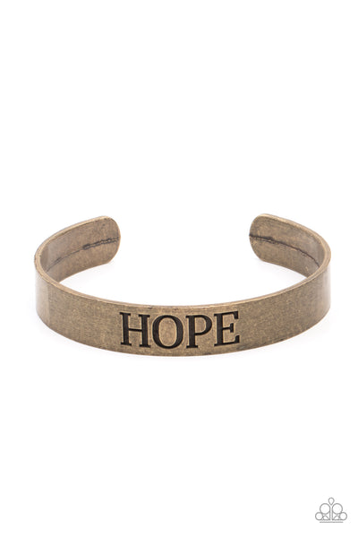 Hope Makes The World Go Round - Brass Paparazzi Bracelet